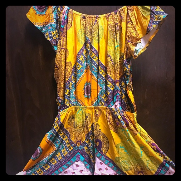 Dresses & Skirts - Off the shoulder boho romper, unworn!